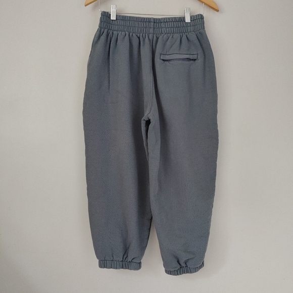 Alexander Wang T Puff Logo Crop Sweatpants Structured Terry Size Small Asphalt - Picture 11 of 16